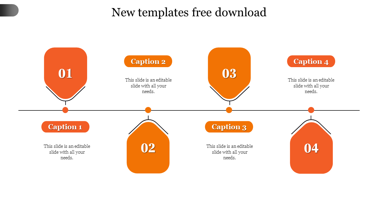 Free - Creative New Templates Free Download Slides With Four Nodes